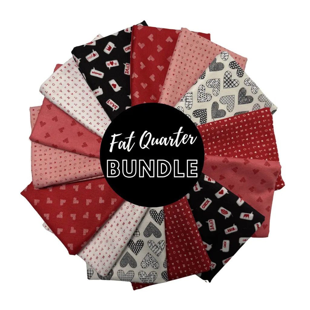 Valentine's Day Fat Quarter Bundle - Set of 14 - Linda's Electric Quilters