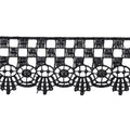 Venise Lace Trim, 2-inch X 5 Yard – Checkerboard & Scalloped Fan Border