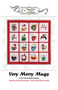 Very Merry Mugs In The Hoop Wall Hanging