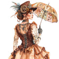 Victorian Steampunk Fabric Panel 29