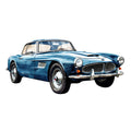 Vintage Cars Fabric Panel 23