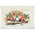 Vintage Christmas Postage Fabric Panel 11
