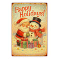Vintage Christmas Poster Fabric Panel 11