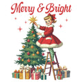 Vintage Christmas Signs Fabric Panel 1