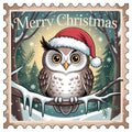 Vintage Christmas Stamps Fabric Panel 43