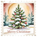 Vintage Christmas Stamps Fabric Panel 60