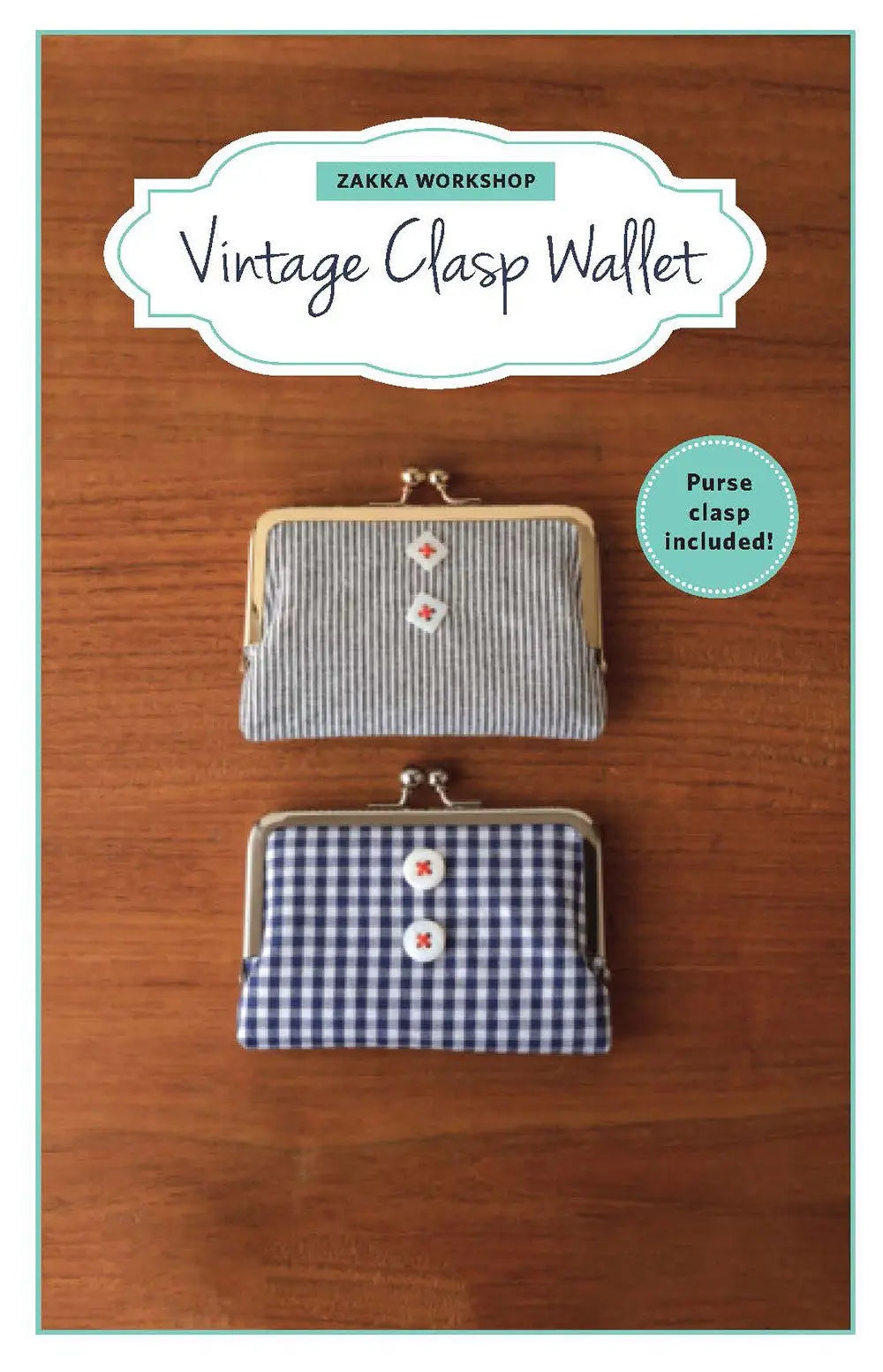 Vintage Clasp Wallet Kit with Pattern