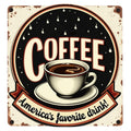 Vintage Coffee Signs Fabric Panel 13