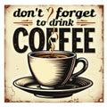 Vintage Coffee Signs Fabric Panel 15