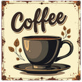 Vintage Coffee Signs Fabric Panel 16