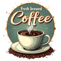 Vintage Coffee Signs Fabric Panel 20