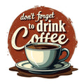 Vintage Coffee Signs Fabric Panel 21