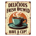 Vintage Coffee Signs Fabric Panel 4