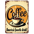 Vintage Coffee Signs Fabric Panel 5