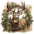 Vintage Deer Head Fabric Panel 10