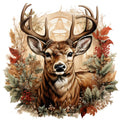Vintage Deer Head Fabric Panel 2
