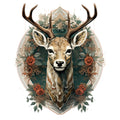 Vintage Deer Head Fabric Panel 4