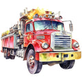 Vintage Fire Trucks Fabric Panel 10