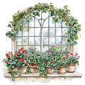 Vintage Garden Fabric Panel 10