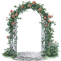 Vintage Garden Fabric Panel 29