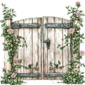 Vintage Garden Fabric Panel 34