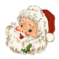 Vintage Santa Head Fabric Panel 2