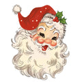 Vintage Santa Head Fabric Panel 4