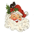 Vintage Santa Head Fabric Panel 6