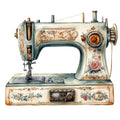 Vintage Sewing Machine Fabric Panel 14