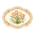 Vintage Spring Label Fabric Panel 1