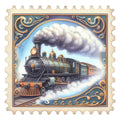 Vintage Travel Stamps Fabric Panel 21