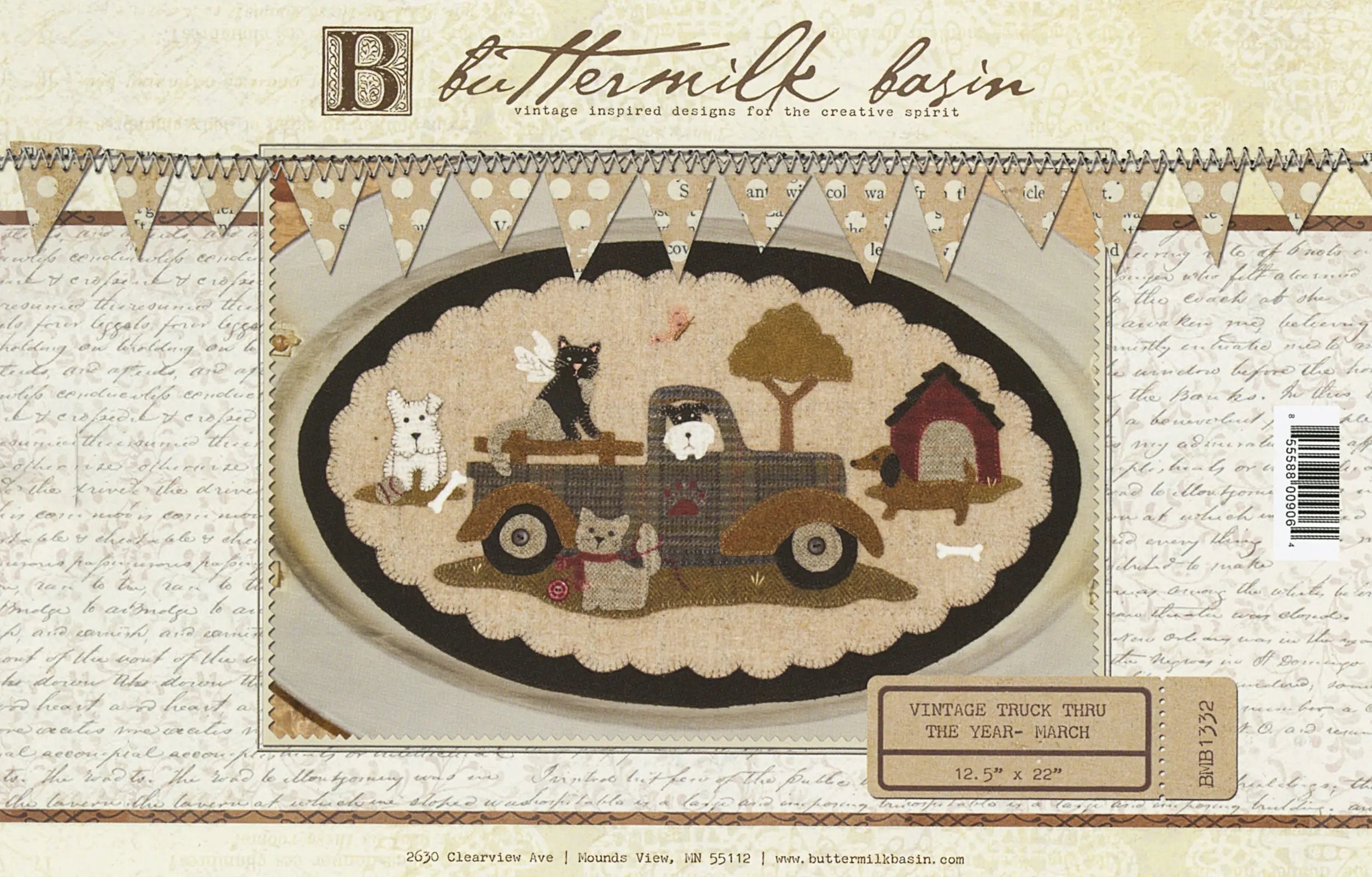 Vintage Truck Thru The Year - March 12-1/2in x 22in