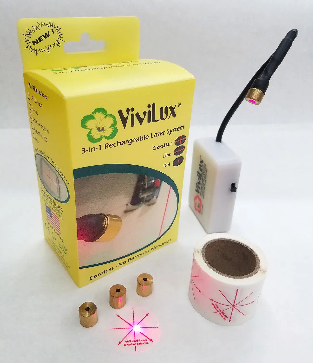 ViviLux 3 In 1 Rechargeable Laser System With Rare Earth Magnet