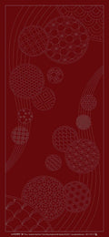 Wagara Sashiko Panel Part 10 Windchimes Red