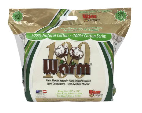 Warm 100® Ultra Clean Natural Cotton Quilt Batting with 100% Cotton Scrim – Full Case