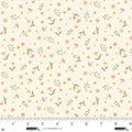 Warm White Mini Wild Flowers Layla 44"/45" Cotton Fabric per Yard