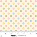 Warm White Polka Dot Layla 44"/45" Cotton Fabric per Yard