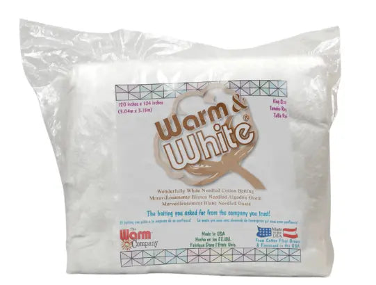 Warm & White Needled Cotton Batting