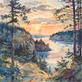 Washington Travel Art Fabric Panel 11