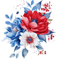 Watercolor 4th of July Fabric Panel 20