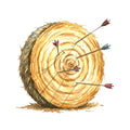 Watercolor Archery Fabric Panel 10