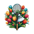 Watercolor-Badminton Fabric Panel 29