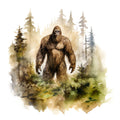 Watercolor Bigfoot Fabric Panel 7