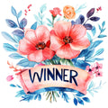 Watercolor Bingo Fabric Panel 9