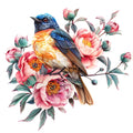 Watercolor Birds on a Branch Fabric Fabric Panel 8
