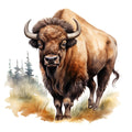 Watercolor Bison Fabric Panel 7