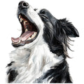 Watercolor Border Collie Fabric Panel 5