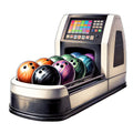 Watercolor Bowling Fabric Panel 6