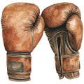 Watercolor Boxing Fabric Panel 18