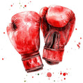 Watercolor Boxing Fabric Panel 3
